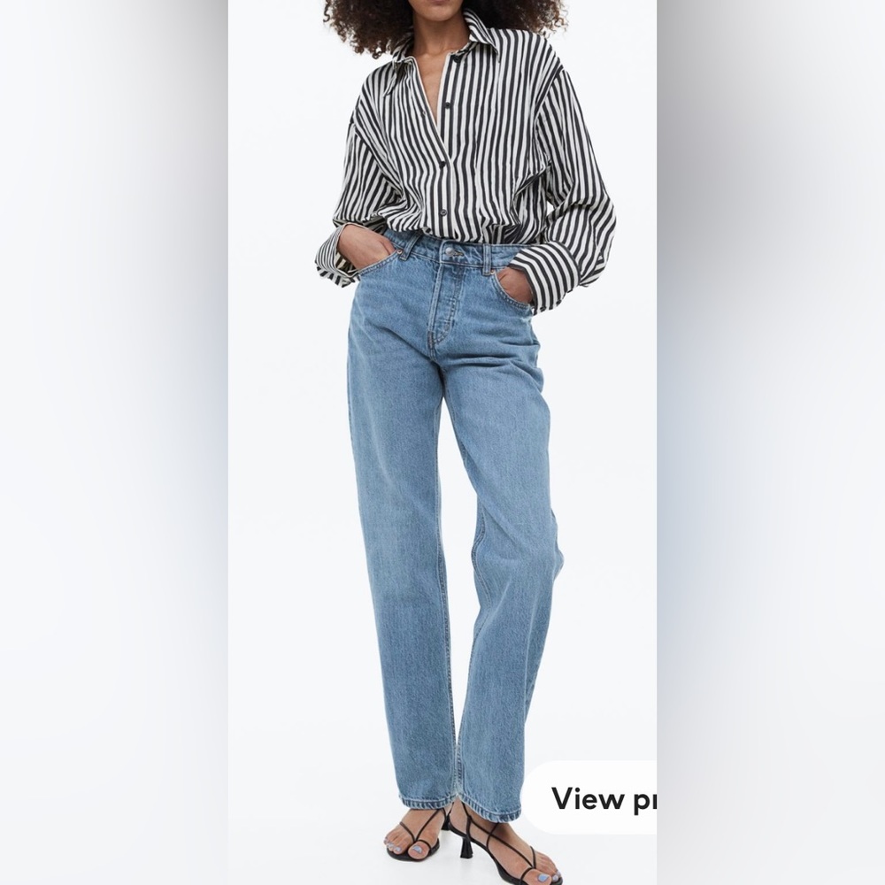 H&M High Straight Jeans